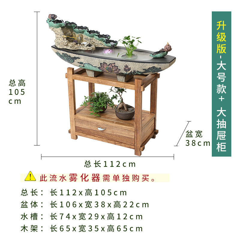 Fake mountain fountain bonsai fish tank humidifier water view living room office home decoration creative ornaments