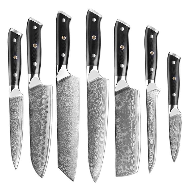 XITUO Damascus Chef Knife Professional Japan Sankotu Cleaver Bone Knives Utility Kiritsuke Paring Kitchen Knife Cooking Tools