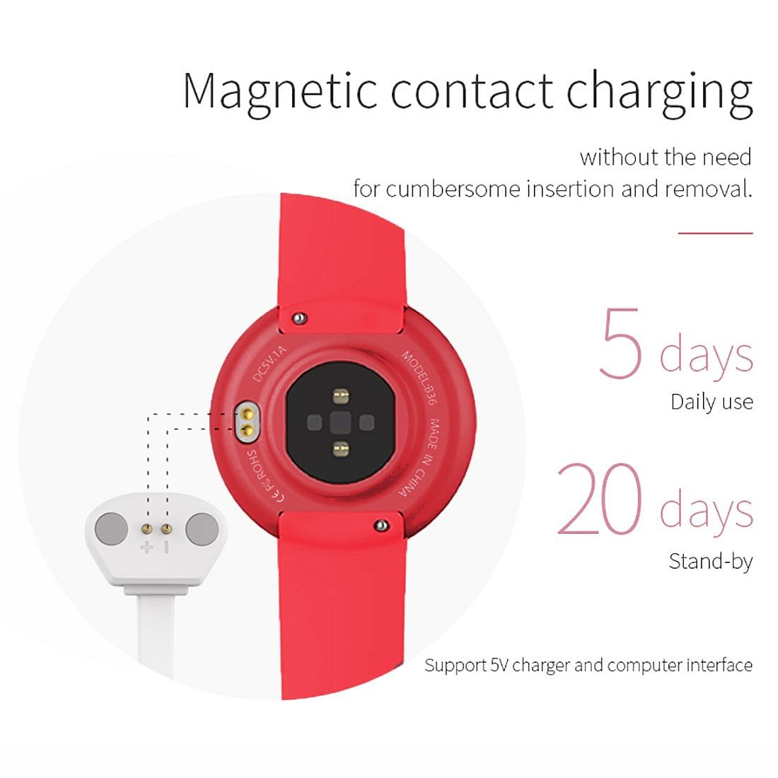 Bozlun Sports Waterproof Meter Step Test Heart Rate Multi-function Fashion Trend Physiological Perio