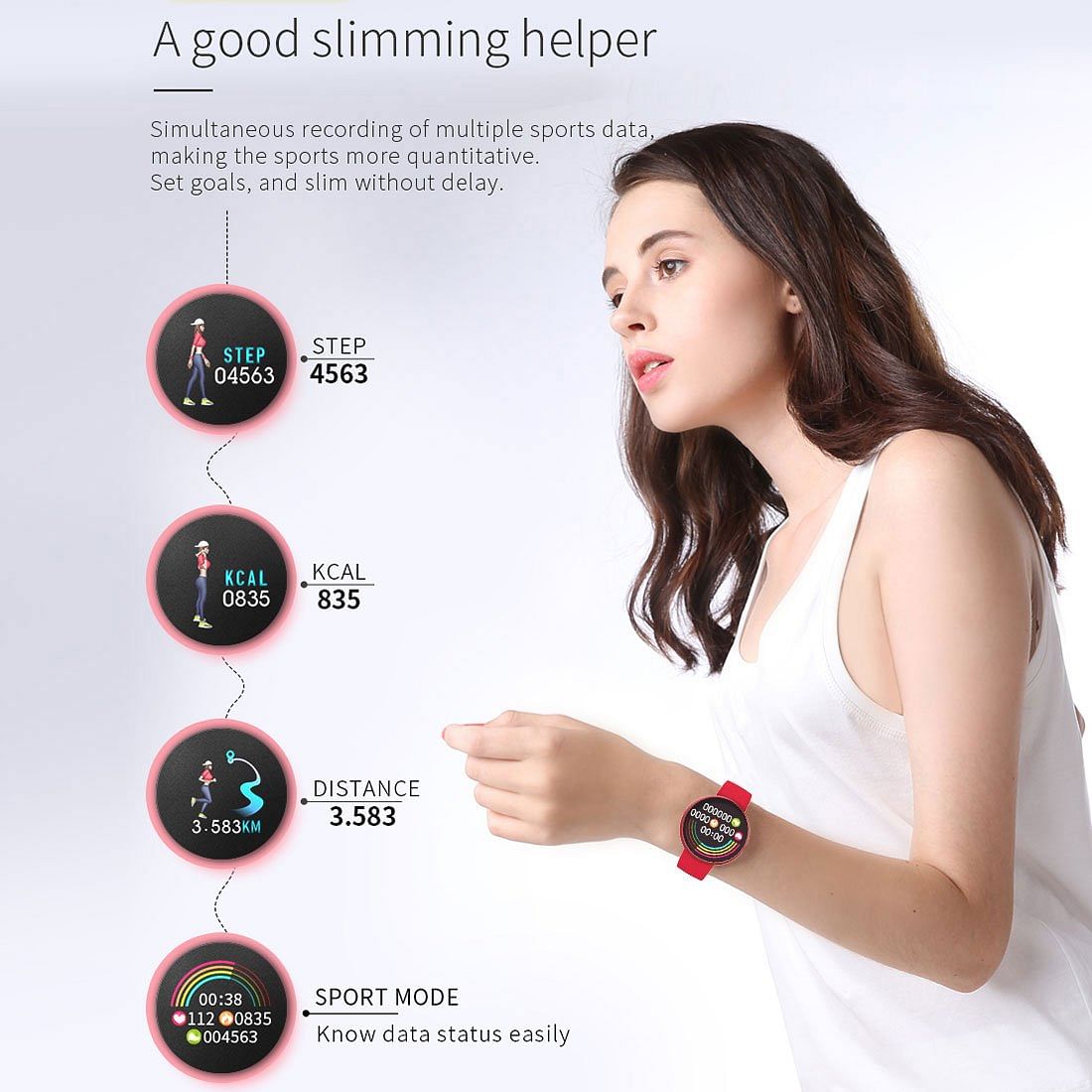 Bozlun Sports Waterproof Meter Step Test Heart Rate Multi-function Fashion Trend Physiological Perio