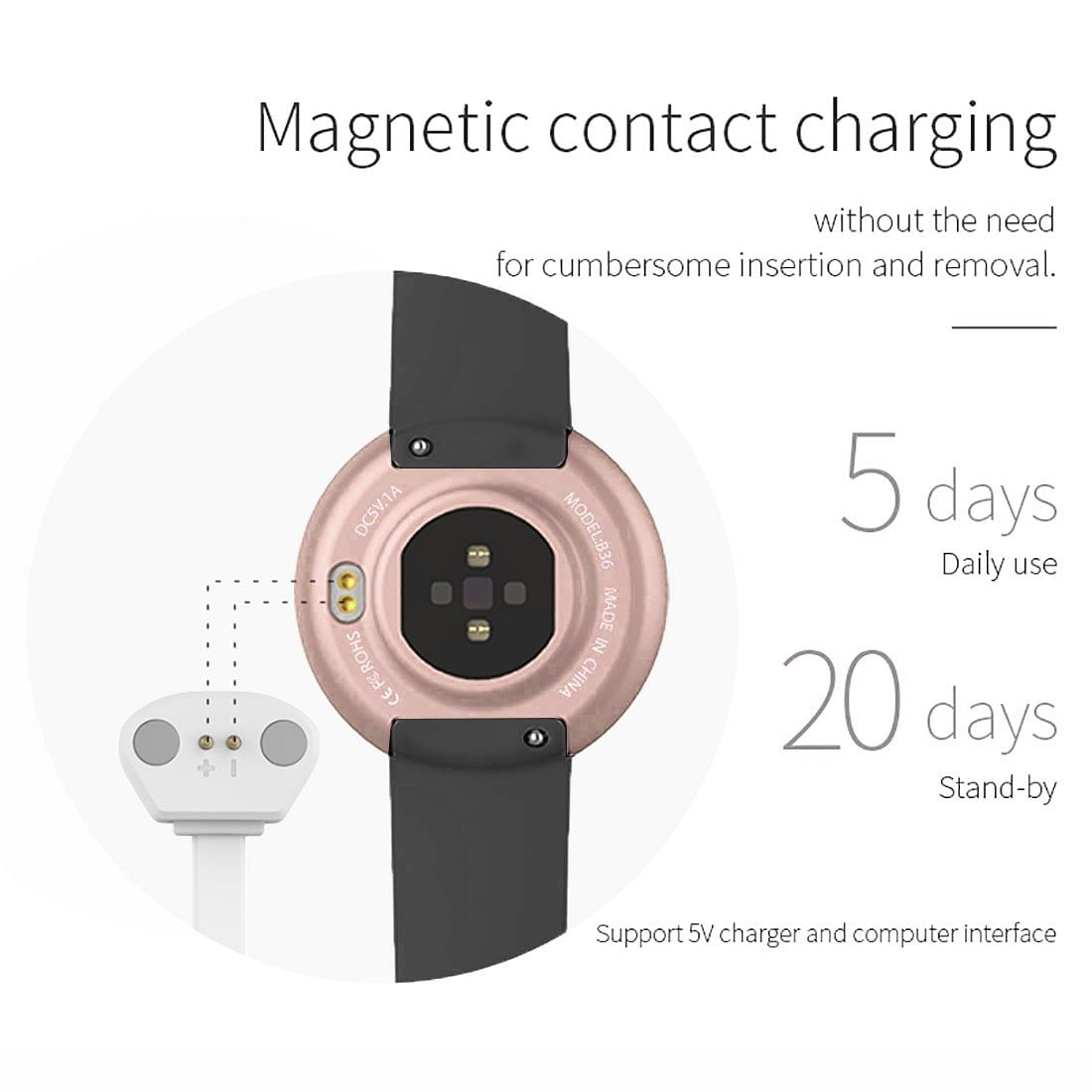 Bozlun Sports Waterproof Meter Step Test Heart Rate Multi-function Fashion Trend Physiological Perio