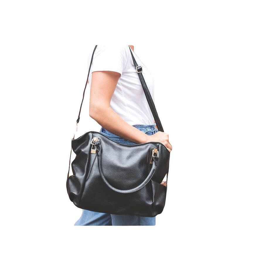 Black Leather Bag (2535497859157)