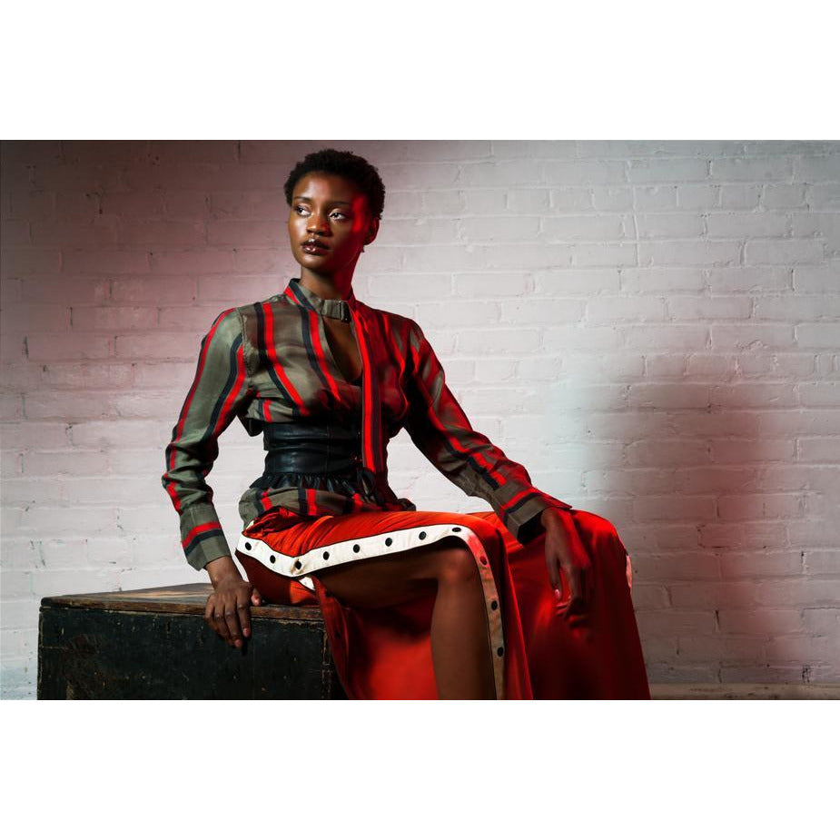 Striped Silk Blouse (2535497695317)